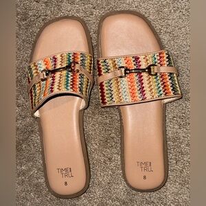 Time and Tru Colorful Woven Women's Sandals